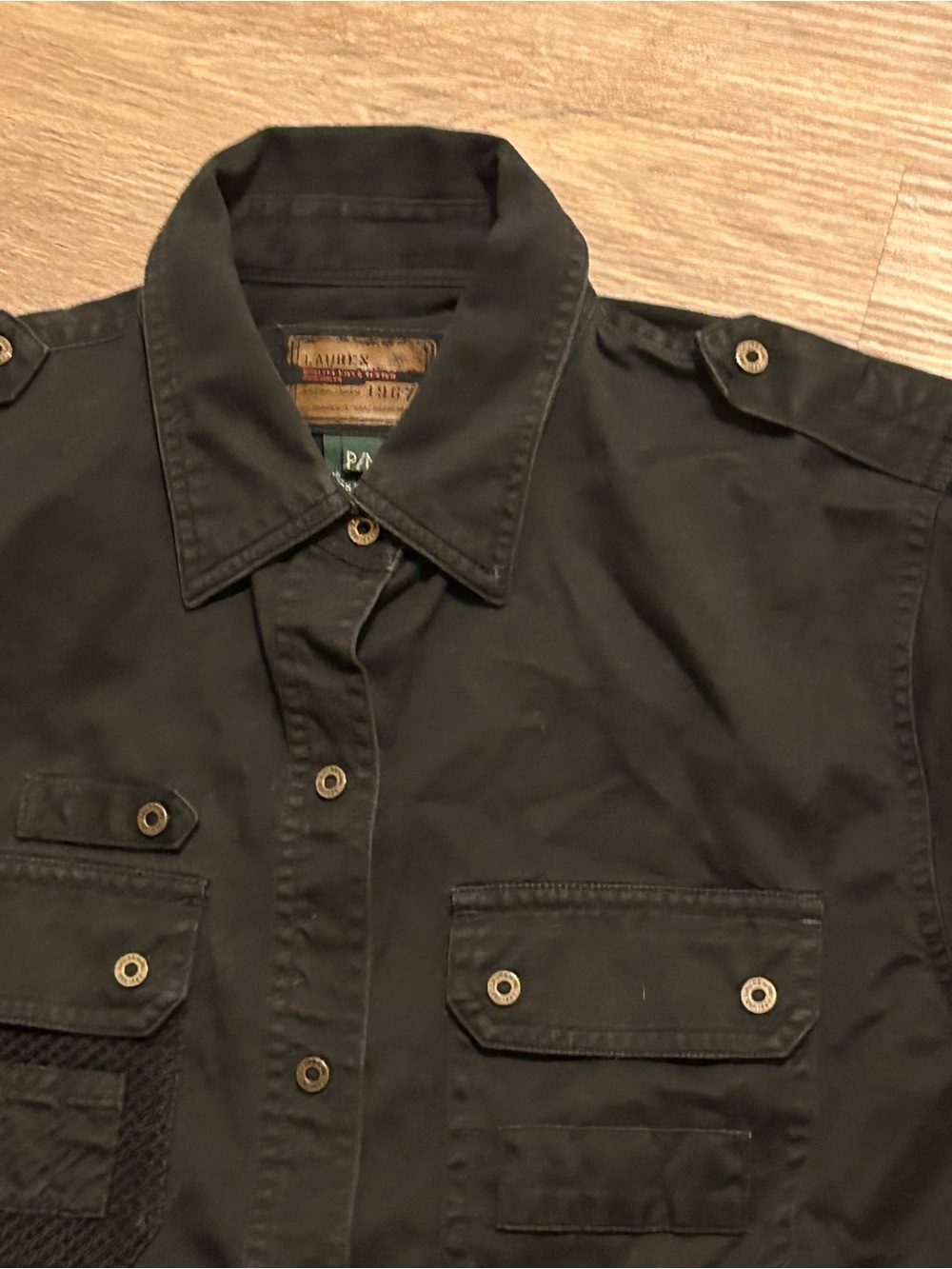 Ralph Lauren Black Button-Down Shirt